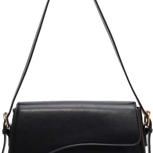 Women Leather Flap Shoulder Purse Crossbody Underarm Handbag