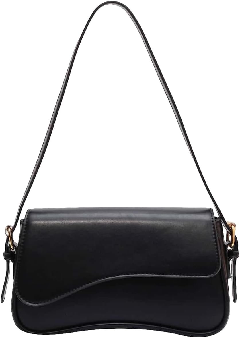 Women Leather Flap Shoulder Purse Crossbody Underarm Handbag