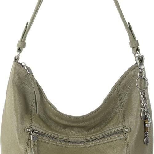 Large Leather Women Everyday Handbag with Zipper Pocket
