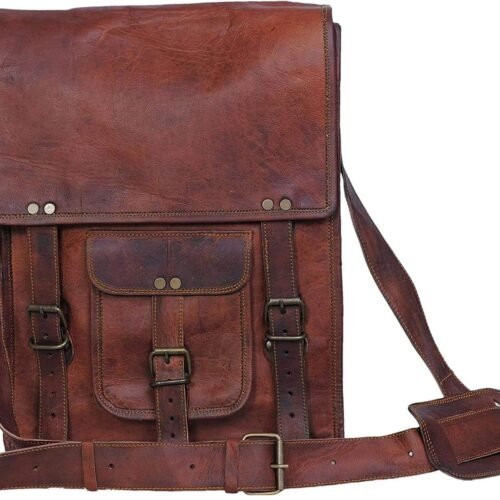 Full Grain Leather Bag with Concealed Locks