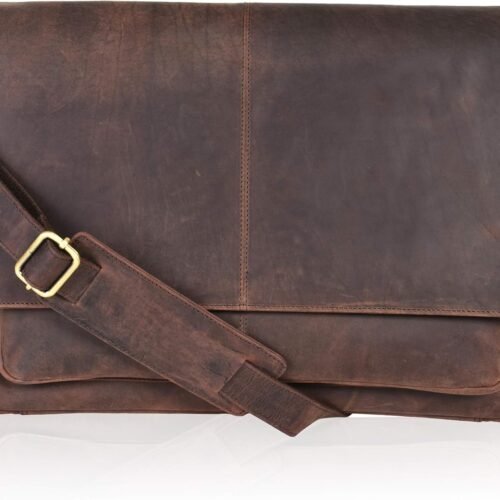 Handcrafted Full Grain Leather Messenger Bag