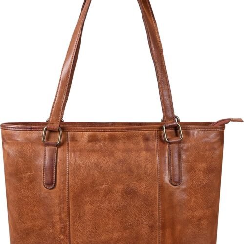 Real Leather Women Tote Shoulder Handbag for Work and Travel